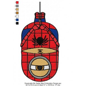 Despicable Me Spider Man Embroidery Design